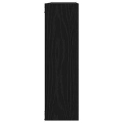 vidaXL Wall Shelf Black Oak 75x16x55 cm Engineered Wood 6