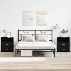 vidaXL Nightstand 2 pcs Black Oak 50 x 32 x 60cm Engineered Wood 1