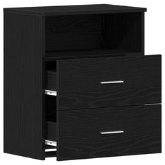 vidaXL Nightstand 2 pcs Black Oak 50 x 32 x 60cm Engineered Wood 5