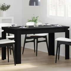 vidaXL Dining Table Black Oak 140 x 74.5 x 76 cm Engineered Wood 1