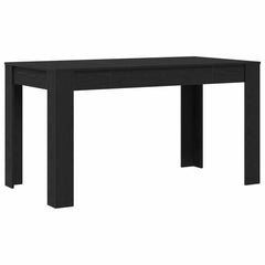 vidaXL Dining Table Black Oak 140 x 74.5 x 76 cm Engineered Wood 2
