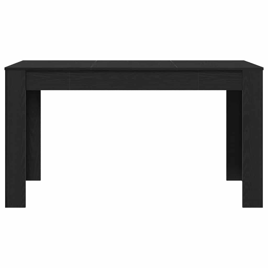 vidaXL Dining Table Black Oak 140 x 74.5 x 76 cm Engineered Wood 5