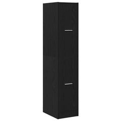 vidaXL Apothecary Cabinet Black Oak 30x41x144,5 cm Engineered Wood 4