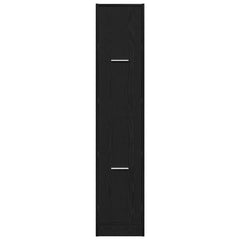 vidaXL Apothecary Cabinet Black Oak 30x41x144,5 cm Engineered Wood 6