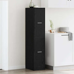 vidaXL Apothecary Cabinet Black Oak 30x41x144,5 cm Engineered Wood 1