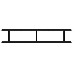 vidaXL Wall Shelves 2 pcs Black Oak 105x18x20 cm Engineered Wood 6