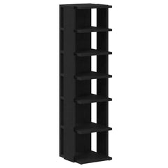 vidaXL Shoe Cabinets 2 pcs Black Oak 25x27x102 cm Engineered Wood 5