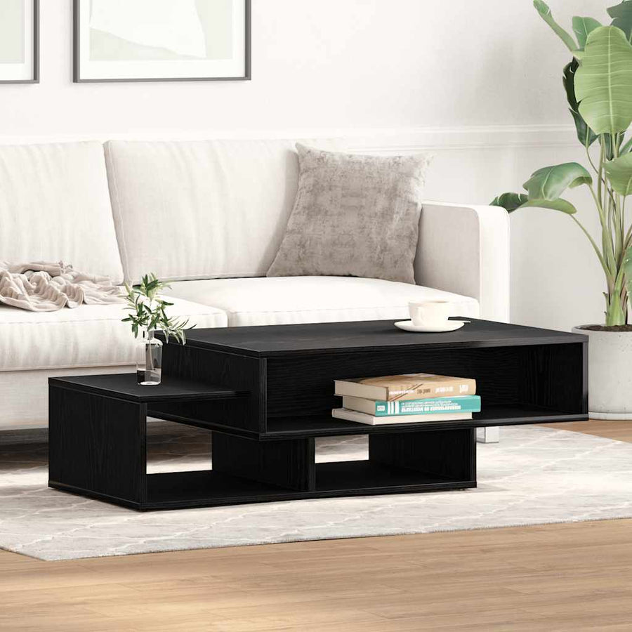 vidaXL Coffee Table Black Oak 105x55x32 cm Engineered Wood 1
