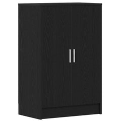 vidaXL Shoe Cabinet 60 x 35 x 92 cm Engineered Wood Black Oak 2