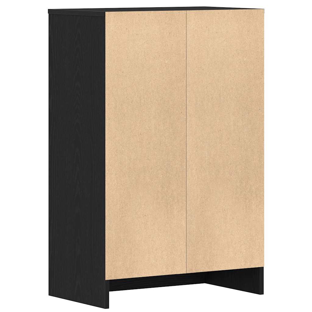 vidaXL Shoe Cabinet 60 x 35 x 92 cm Engineered Wood Black Oak 6
