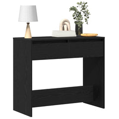 vidaXL Console Table Black Oak 89x41x76.5 cm Engineered Wood 4