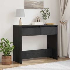 vidaXL Console Table Black Oak 89x41x76.5 cm Engineered Wood 1