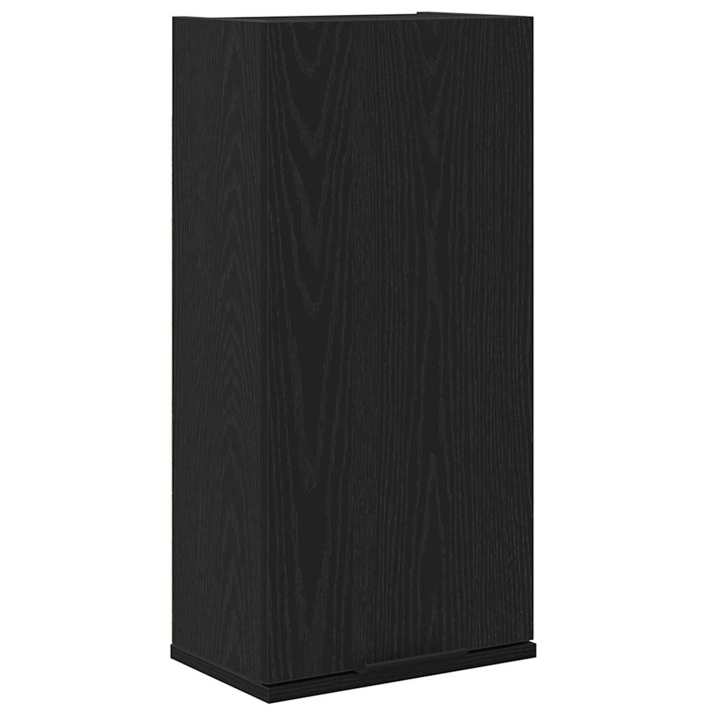 vidaXL Wall-mounted Cabinet Black Oak 32x20x67 cm Engineered Wood 2