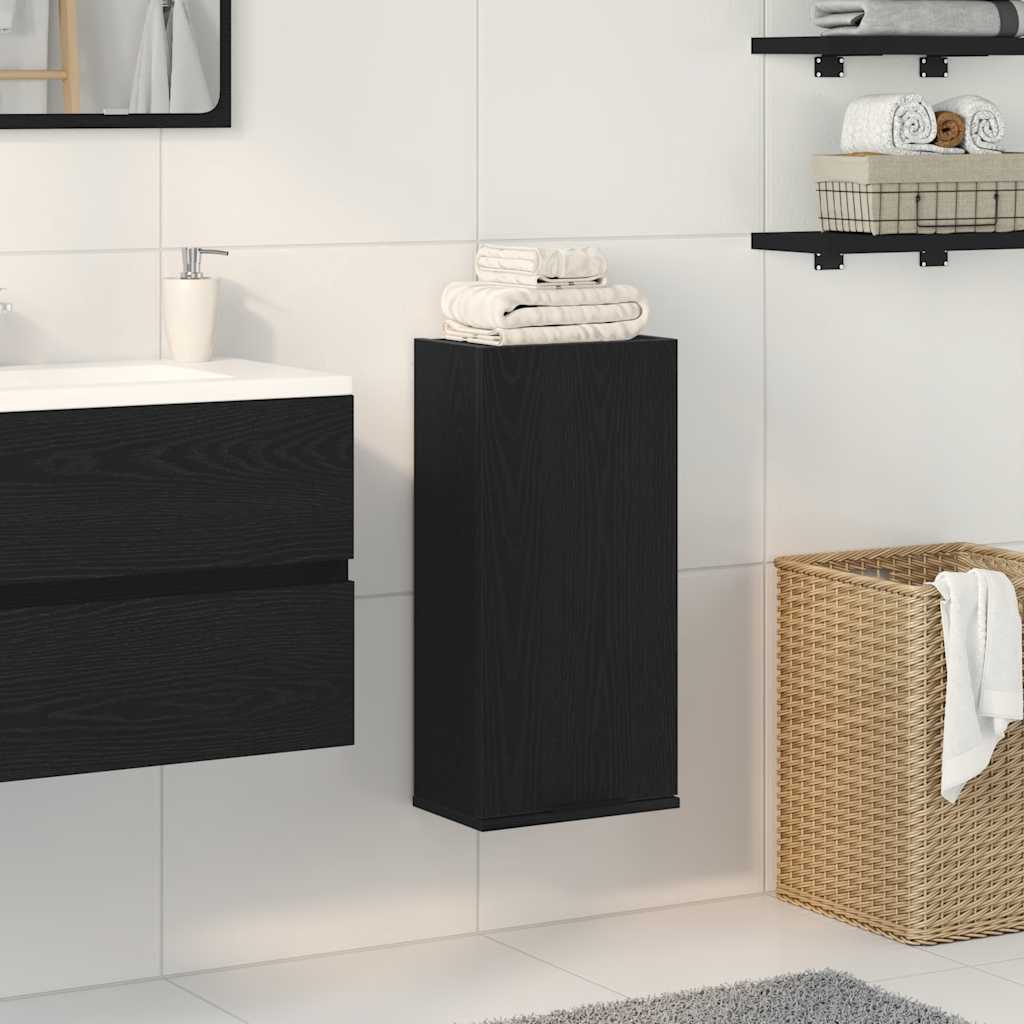 vidaXL Wall-mounted Cabinet Black Oak 32x20x67 cm Engineered Wood 1