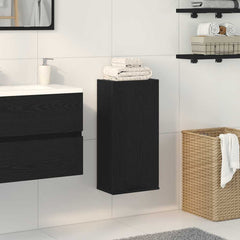 vidaXL Wall-mounted Cabinet Black Oak 32x20x67 cm Engineered Wood 1