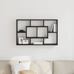 vidaXL Wall Shelf Black Oak 85 x 16 x 52.5 cm Engineered Wood 4