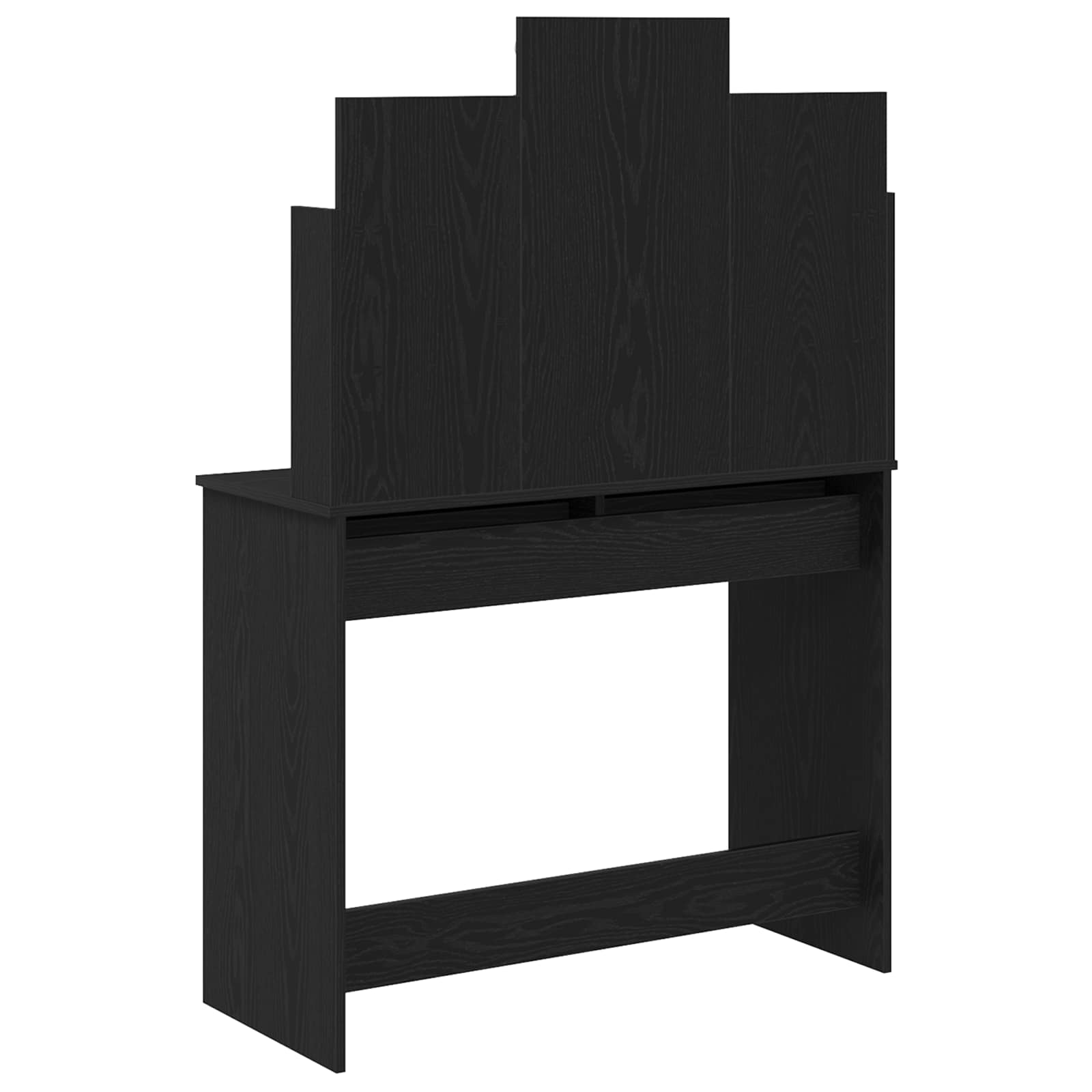 vidaXL Dressing Table Black Oak 96 x 39 x 142 cm Engineered Wood 6