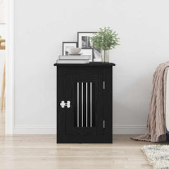 vidaXL Dog Crate Furniture Black Oak 45x62x59 cm Engineered Wood 3