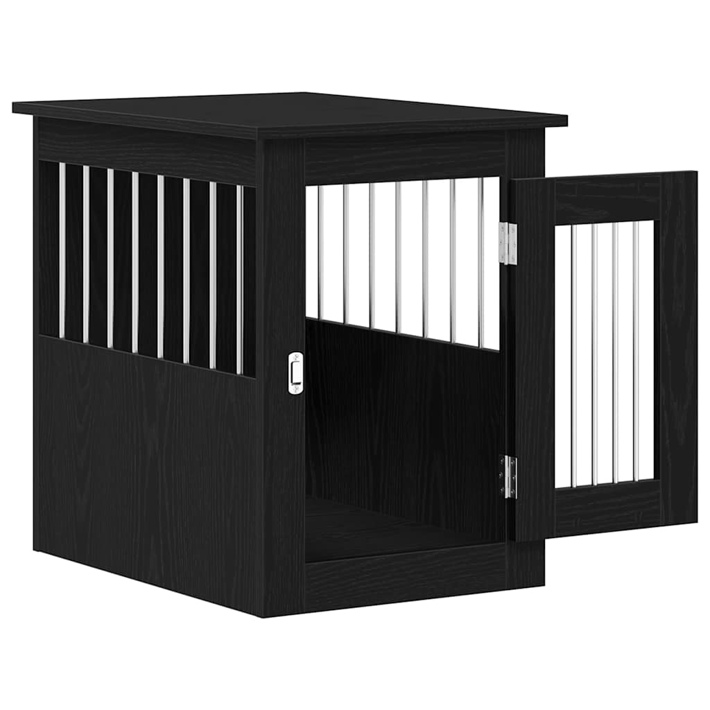 Dog Crate Furniture 45x62x59 cm Engineered Wood Black oak