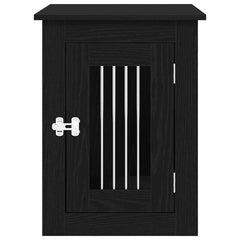 vidaXL Dog Crate Furniture Black Oak 45x62x59 cm Engineered Wood 6