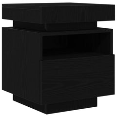 vidaXL Bedside Cabinet Black Oak 40 x 39 x 48.5 cm Engineered wood 5