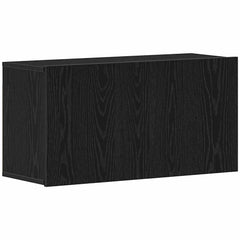 vidaXL TV Cabinet Black Oak 80x30x41 cm Engineered Wood 2