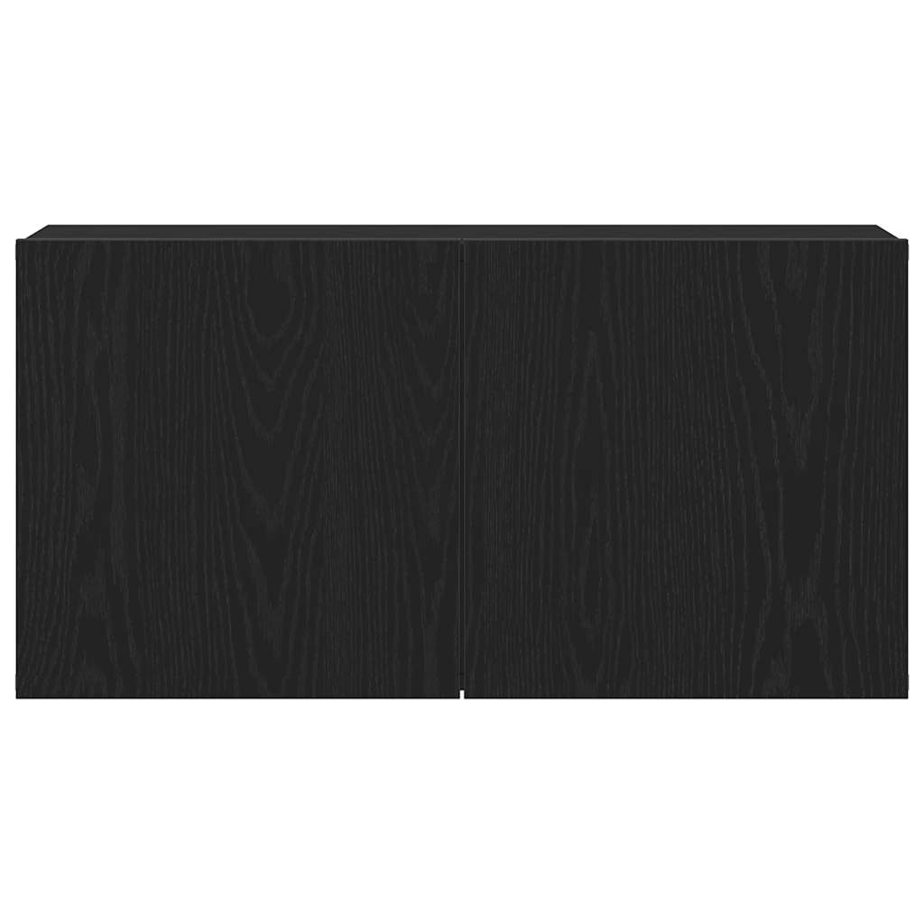 vidaXL TV Cabinet Black Oak 80x30x41 cm Engineered Wood 6