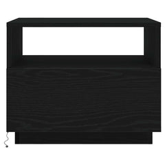 vidaXL Coffee Table with LED Lights Black Oak 50x49x40 cm 6