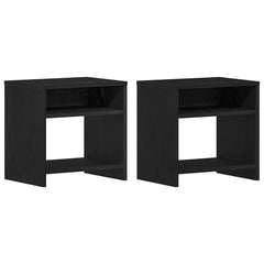 vidaXL Bedside Cabinets 2 pcs Black Oak 40x30x40 cm Engineered Wood 2