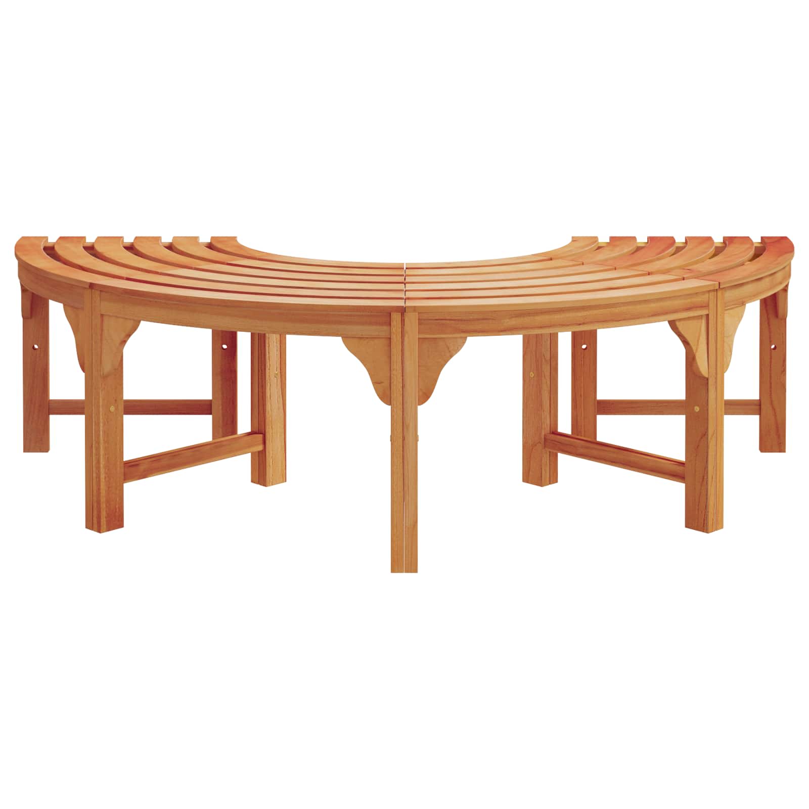 vidaXL Tree Bench 4 -Seater 160 x 80 x 45cm Solid Eucalyptus Wood 4
