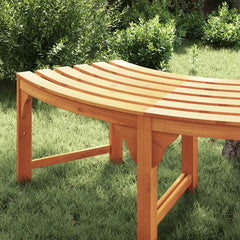 vidaXL Tree Bench 4 -Seater 210 x 80 x 45 cm Solid Eucalyptus Wood 3