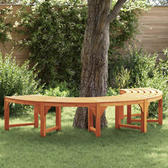 vidaXL Tree Bench 4 -Seater 210 x 80 x 45 cm Solid Eucalyptus Wood 1