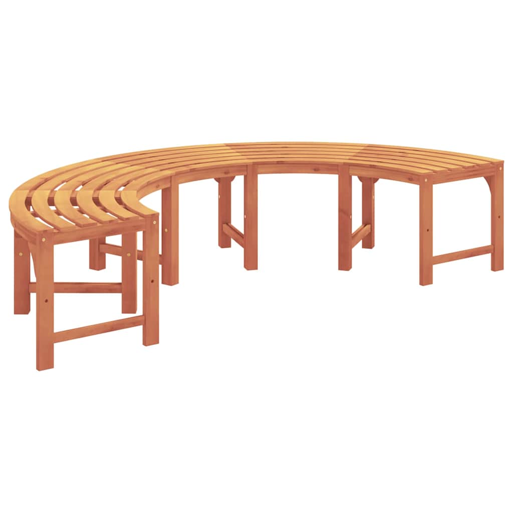 vidaXL Tree Bench 4 -Seater 210 x 80 x 45 cm Solid Eucalyptus Wood 6