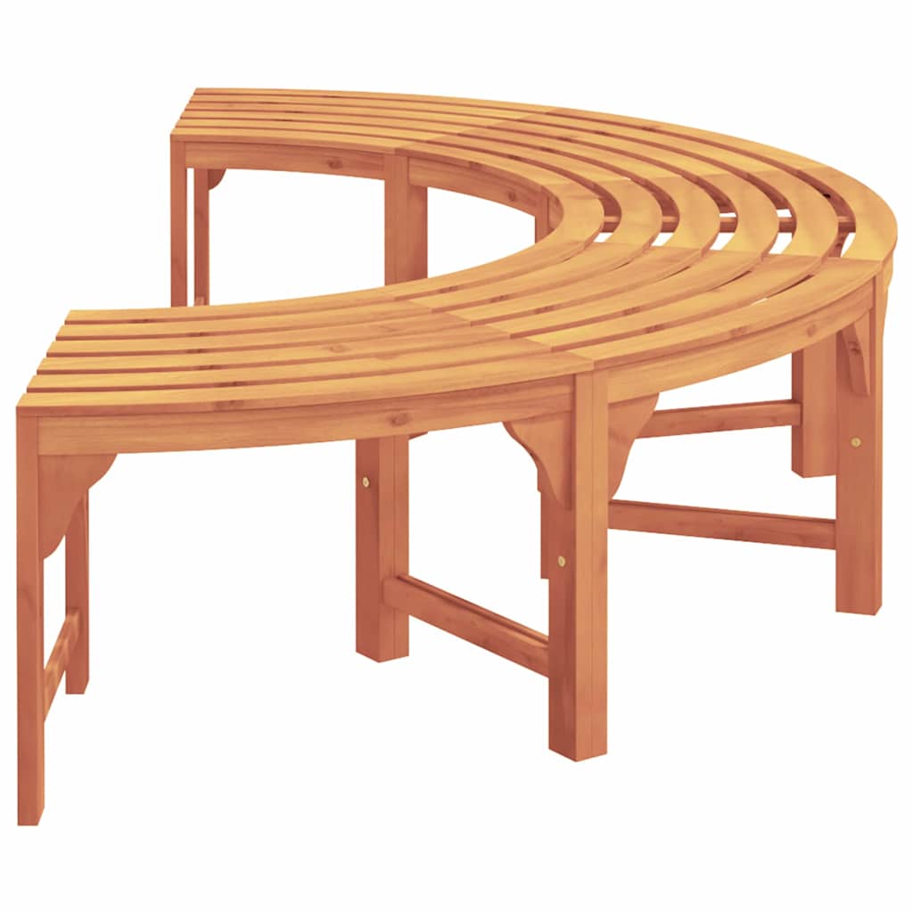 vidaXL Tree Bench 4 -Seater 210 x 80 x 45 cm Solid Eucalyptus Wood 5