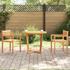 Garden Dining Table Solid Wood Acacia 90 x 75 cm Round