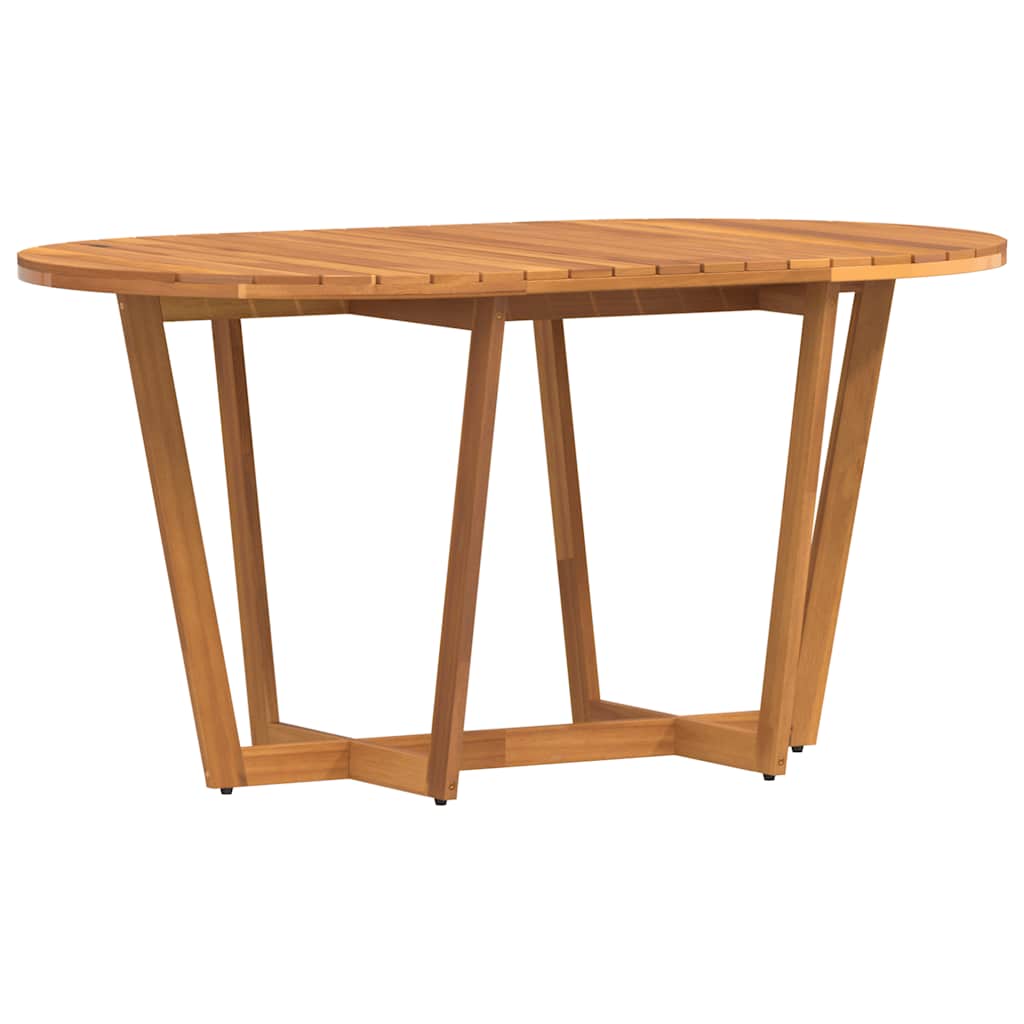 Garden Dining Table Solid Wood Acacia 150 x 90 x 75 cm Oval