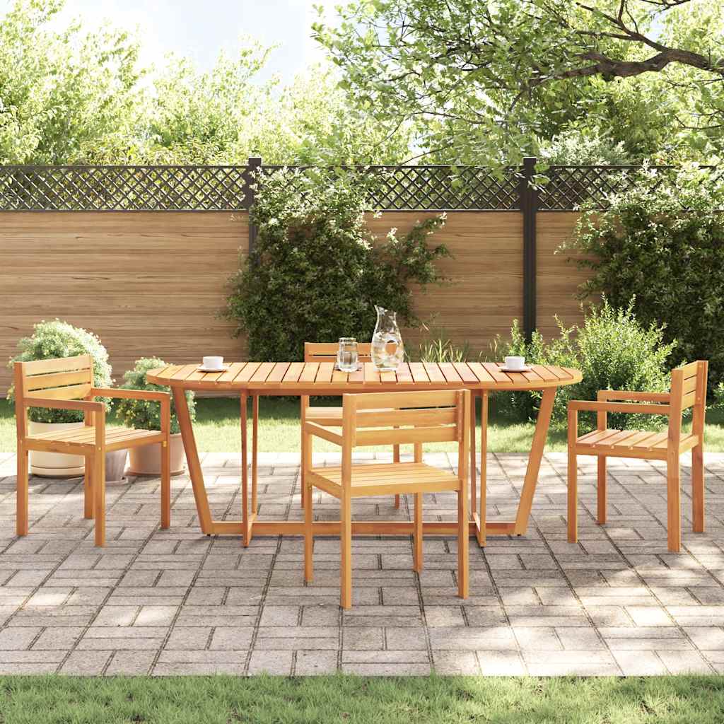 Garden Dining Table Solid Wood Acacia 200 x 90 x 75 cm Oval