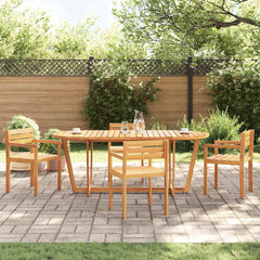 Garden Dining Table Solid Wood Acacia 200 x 90 x 75 cm Oval