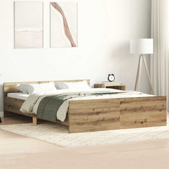 Bed Frame without Mattress 140x200 cm Artisan oak