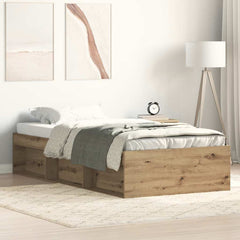 Bed Frame without Mattress 100x200 cm Artisan oak