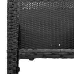 5 Piece Garden Bar Set without Cushions Black 2