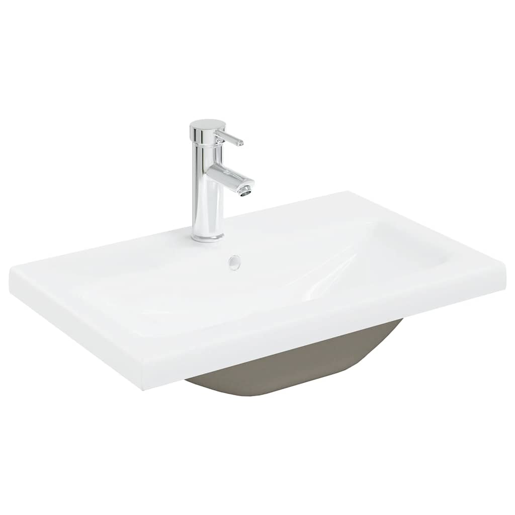 vidaXL Sink Cabinet with Built-in Basin and Faucet Old Wood 4