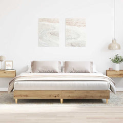 Bed Frame No Mattress Engineered Wood Artisan Oak 180 x 200 cm