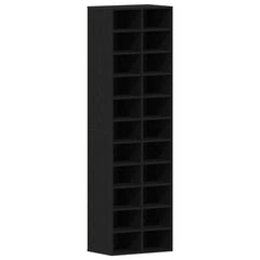 vidaXL Shoe Cabinet Black Oak 54x34x183 cm Engineered Wood 2