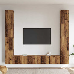 6 Piece TV Cabinet Set Engineered Wood Height 110 cm Old wood