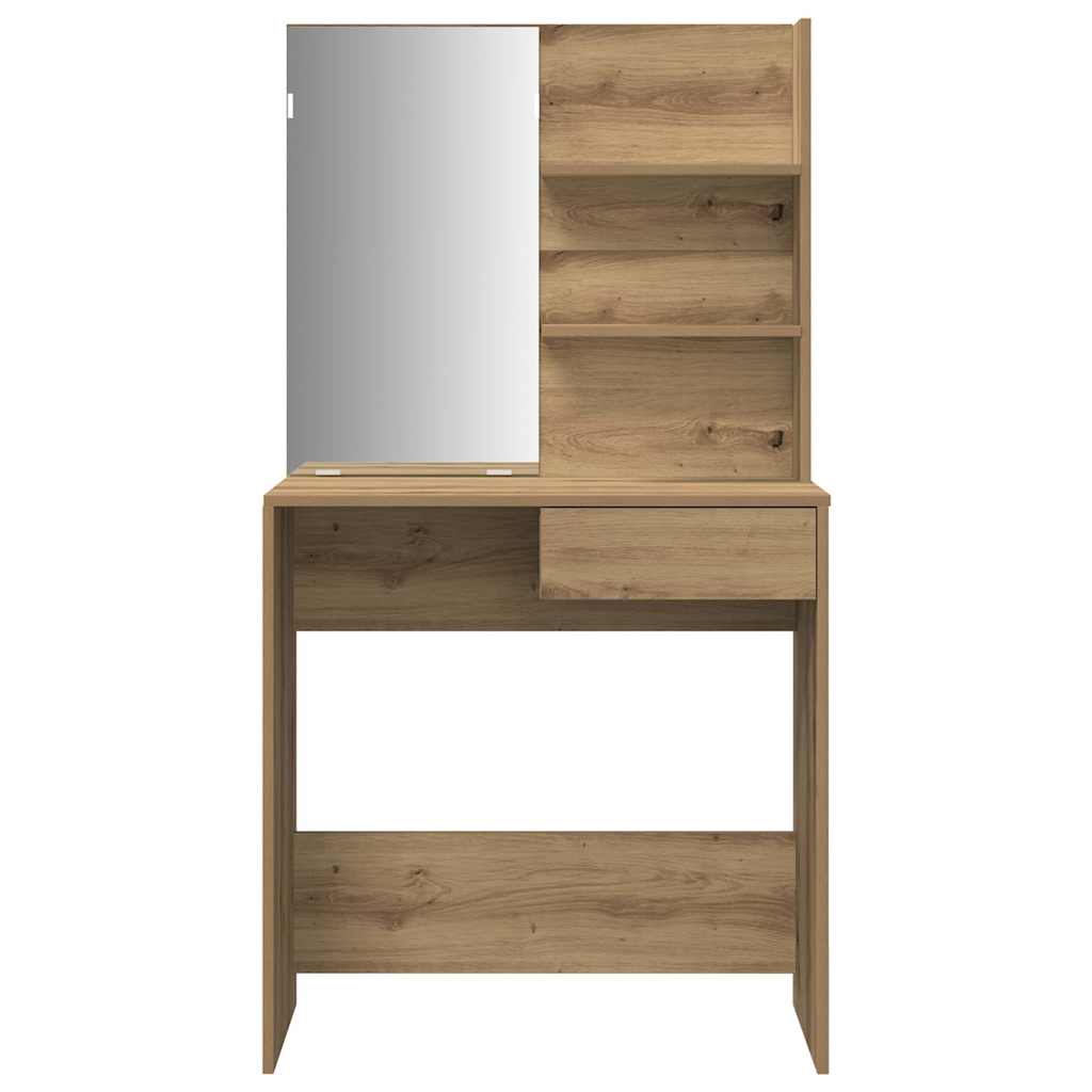 vidaXL Dressing Table Set Artisan Oak Engineered Wood 5