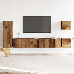 vidaXL 5 Piece TV Cabinet Set Wall-mounted Old Wood Engineered Wood 3