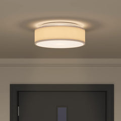 vidaXL Ceiling Lamp with Spotlights Taupe 38 x 38 x 13.5 cm Fabric 4