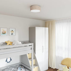 vidaXL Ceiling Lamp with Spotlights Taupe 30 x 30 x 13.5 cm Fabric 1