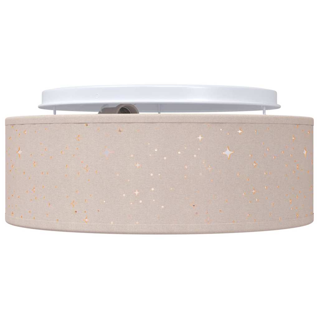 vidaXL Ceiling Lamp with Spotlights Taupe 30 x 30 x 13.5 cm Fabric 5